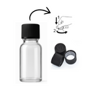 Frasco em vidro transparente tampa de segurança CHILD PROOF - 30 ml (unidade ou kit)