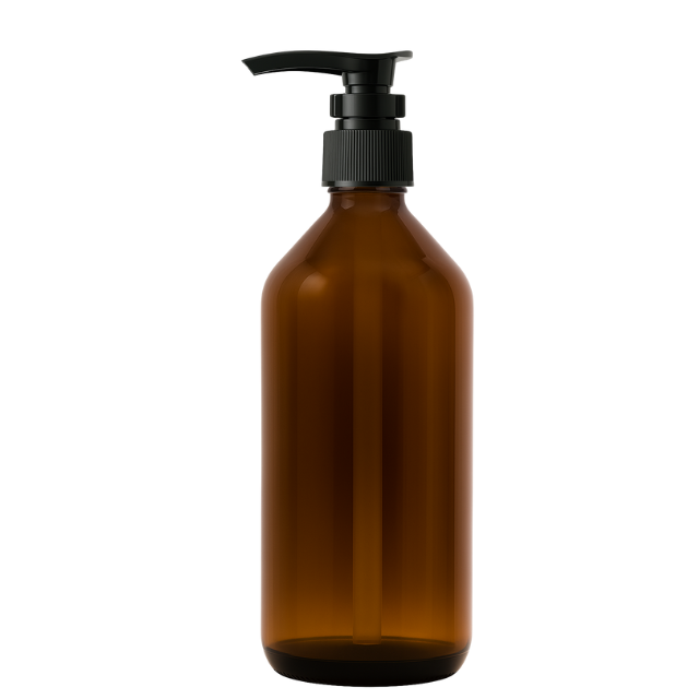 Frasco em vidro ambar com válvula PUMP - 200 ml