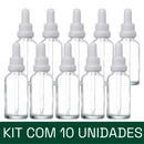 Frasco transparente com conta-gotas PREMIUM R18 - 30 ml (unitário ou kit) - Preto ou Branco