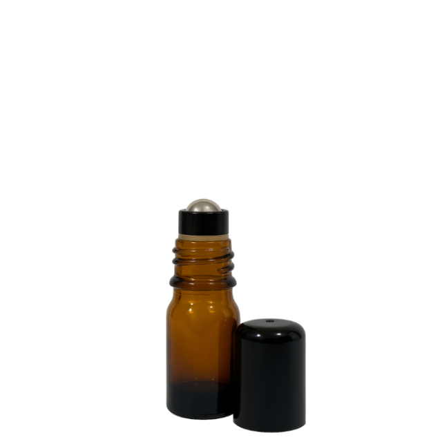Frasco de vidro âmbar 5 ml - rollon PREMIUM (unidade ou kit)