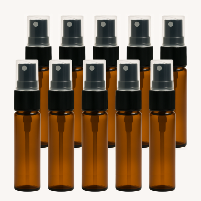 Frasco em vidro âmbar spray - 10 ml (unidade ou kit)