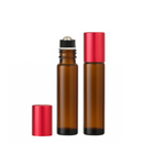 Frasco 10 ml rollon Premium âmbar tampas coloridas