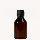 Frasco em PET âmbar com tampa preta com lacre - 100 ml (kit ou unidade)