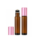Frasco 10 ml rollon Premium âmbar tampas coloridas