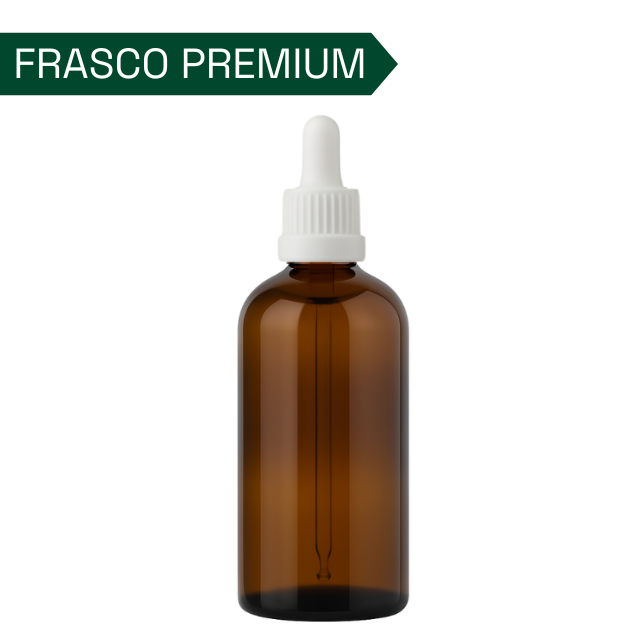 Frasco âmbar com conta-gotas PREMIUM R18 - 100 ml (unitário ou kit)