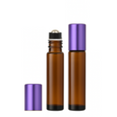 Frasco 10 ml rollon Premium âmbar tampas coloridas