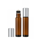 Frasco 10 ml rollon Premium âmbar tampas coloridas