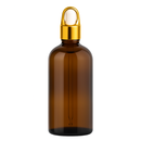 Frasco âmbar com conta-gotas cesta dourado bulbo branco R18 - 100 ml (Unidade ou kit)