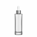 Frasco transparente com conta-gotas branco prateado - 30 ml — ideal para aromaterapia, óleos terapêuticos e cosmética