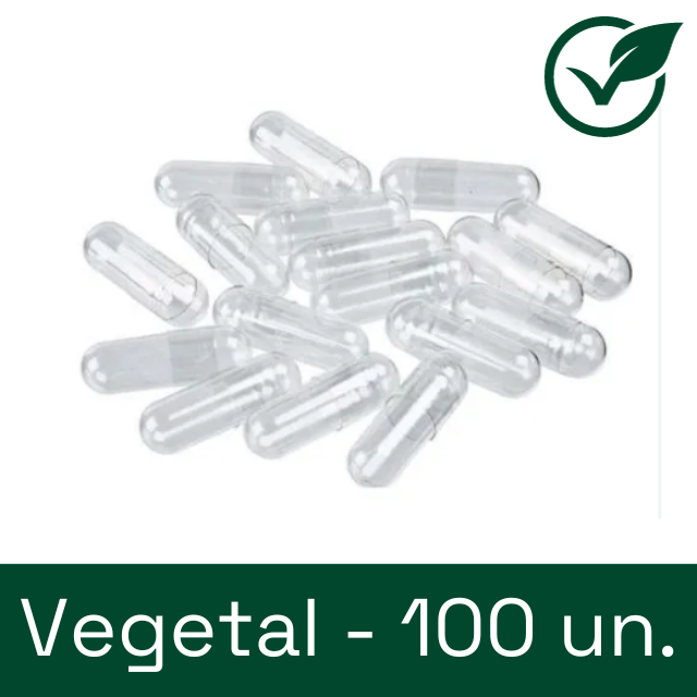 Cápsula VEGETAL - tamanho 0 (100 ou 300 cápsulas)