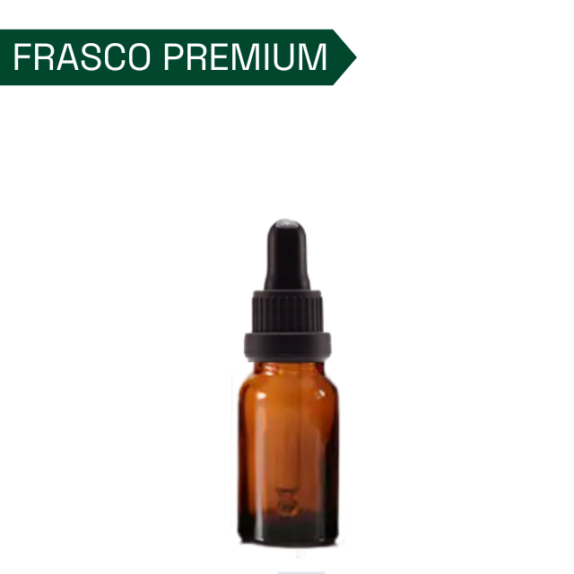 Frasco âmbar com conta-gotas PREMIUM - 15 ml (unitário ou kit) - Preto ou Branco