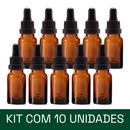 Frasco âmbar com conta-gotas PREMIUM GRADUADO - 10 ml (unitário ou kit)