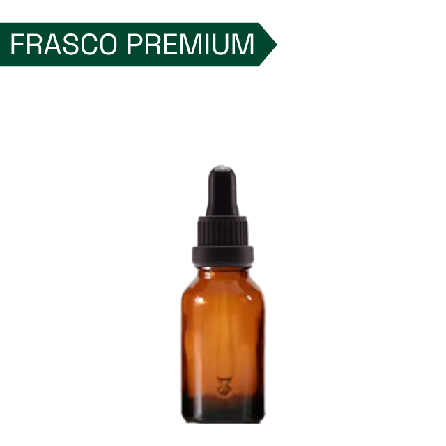 Frasco âmbar com conta-gotas PREMIUM - 20 ml (unitário ou kit)