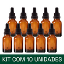 Frasco âmbar com conta-gotas PREMIUM GRADUADO R18 - 20 ml (unitário ou kit)