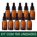 Frasco âmbar com conta-gotas PREMIUM GRADUADO R18 - 15 ml (unitário ou kit) - Preto ou Branco