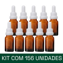 Frasco âmbar com conta-gotas PREMIUM GRADUADO R18 - 15 ml (unitário ou kit) - Preto ou Branco