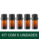 Frasco em vidro âmbar gotejador R18 - 5 ml (unidade ou kit)