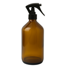 Frasco em vidro âmbar com válvula spray mini gatilho - 500 ml