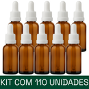Frasco âmbar com conta-gotas PREMIUM GRADUADO R18 - 30 ml (unitário ou kit)