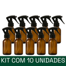 Frasco em vidro âmbar com válvula spray mini gatilho R24 - 60 ml