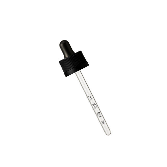 Pipeta de vidro para frasco rosca 24 (de 60 ml) - Graduada