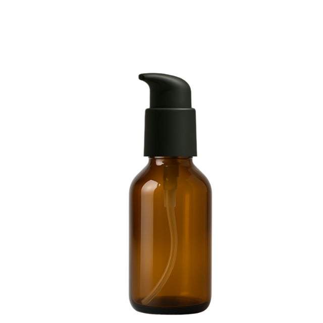Frasco em vidro ambar com válvula pump PREMIUM - 60 ml