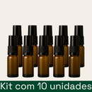 Frasco em vidro âmbar com válvula spray R18 - 5 ml (unidade ou kit)