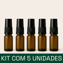 Frasco em vidro âmbar com válvula spray R18 - 10 ml (unidade ou kit)