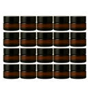Frasco de vidro âmbar com tampa preta para cosmético - 10 gramas / ml — qualidade premium