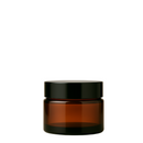 Frasco de vidro âmbar com tampa preta para cosmético - 30 gramas (kit ou unidade)