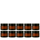 Frasco de vidro âmbar com tampa preta para cosmético - 30 gramas (kit ou unidade)