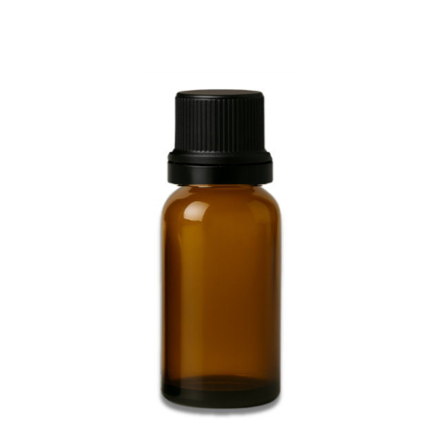 Frasco em vidro âmbar com batoque BOLHA - 20 ml (unidade ou kit)