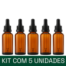 Frasco âmbar com conta-gotas PREMIUM GRADUADO R18 - 30 ml (unitário ou kit)