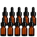 Frasco âmbar com conta-gotas tampa lisa preta - 5 ml (unitário ou kit)