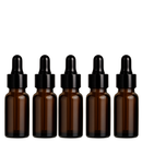 Frasco âmbar com conta-gotas tampa lisa preta - 10 ml (unitário ou kit)