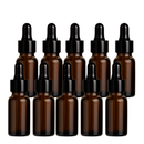 Frasco âmbar com conta-gotas tampa lisa preta - 10 ml (unitário ou kit)