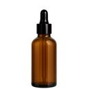 Frasco âmbar com conta-gotas tampa lisa preta - 50 ml (unitário ou kit)