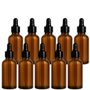 Frasco âmbar com conta-gotas tampa lisa preta - 50 ml (unitário ou kit)