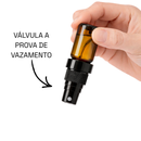 Frasco em vidro âmbar com válvula spray R18 - 5 ml — embalagem para perfumaria e aromatizadores