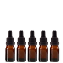 Frasco âmbar com conta-gotas PREMIUM GRADUADO - 5 ml (unitário ou kit) - Preto / Branco / Verde