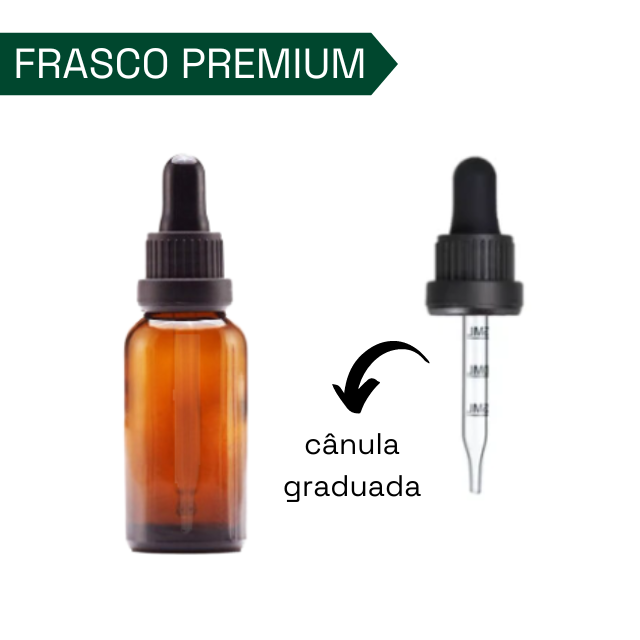 Frasco âmbar com conta-gotas PREMIUM GRADUADO - 30 ml (unitário ou kit)