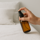 frasco de vidro ambar de 100 ml com valvula spray preta