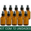 frasco de vidro ambar de 100 ml com valvula spray preta atacado