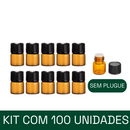 frasco de vidro âmbar mini gotejador de 1 ml 