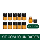 frasco de vidro âmbar mini gotejador de 1 ml 
