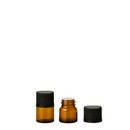 frasco de vidro âmbar mini gotejador de 1 ml 