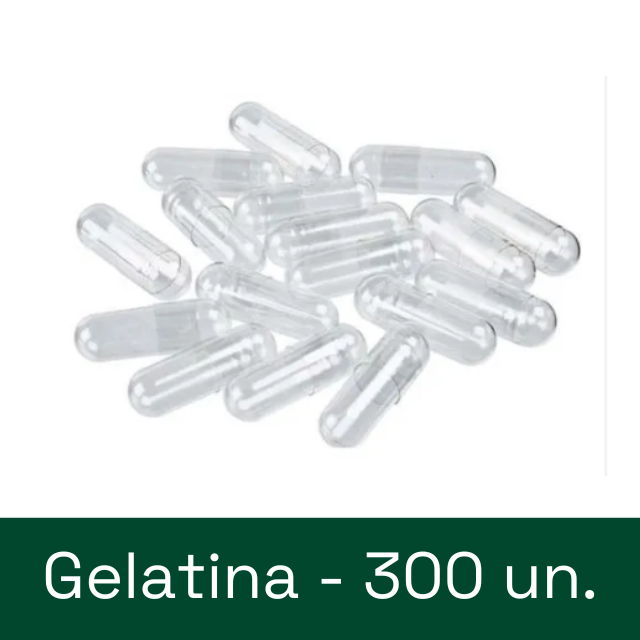 Cápsula de GELATINA - tamanho 1 (100, 300 ou 1000 cápsulas)