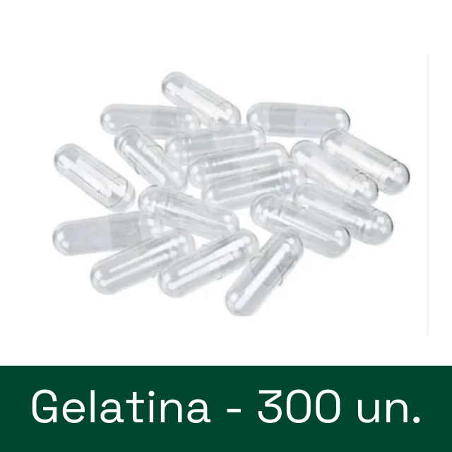 Cápsula de GELATINA - tamanho 0 (100 ou 300 cápsulas)