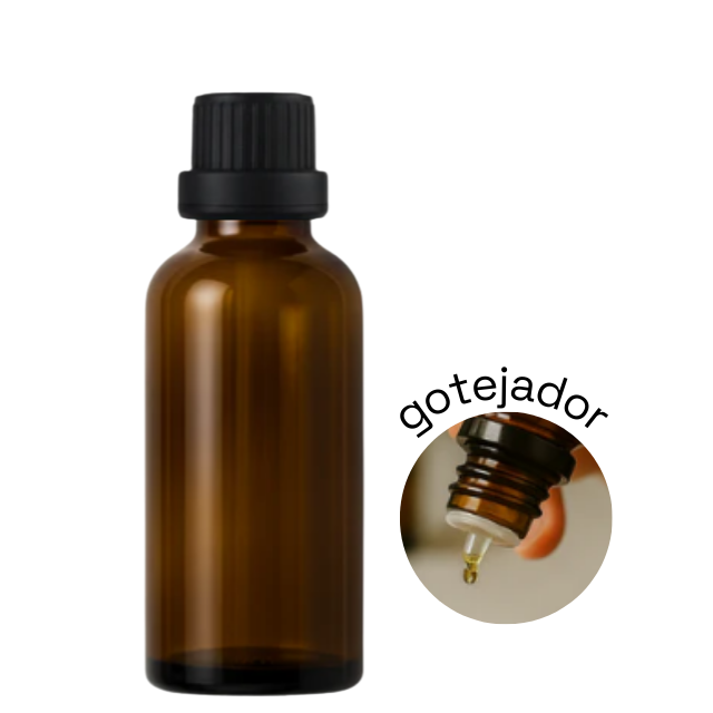 Frasco em vidro âmbar gotejador R18 - 50 ml (unidade ou kit)