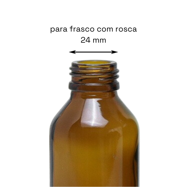 Pipeta de vidro para frasco rosca 24 (de 60 ml ou 100 ml)